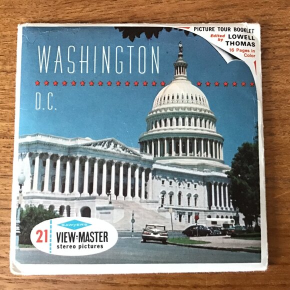 View-Master Reels Washington DC Original Sleeve Booklet Sawyer's A 790 - Picture 2 of 9